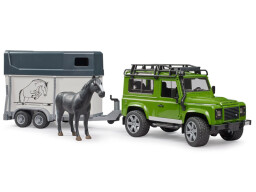 Bruder LAND ROVER s přepravníkem na koně 1:16